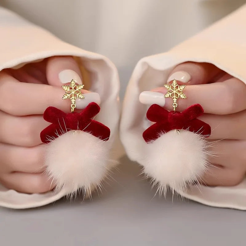 Cute Pompom Ball Earrings