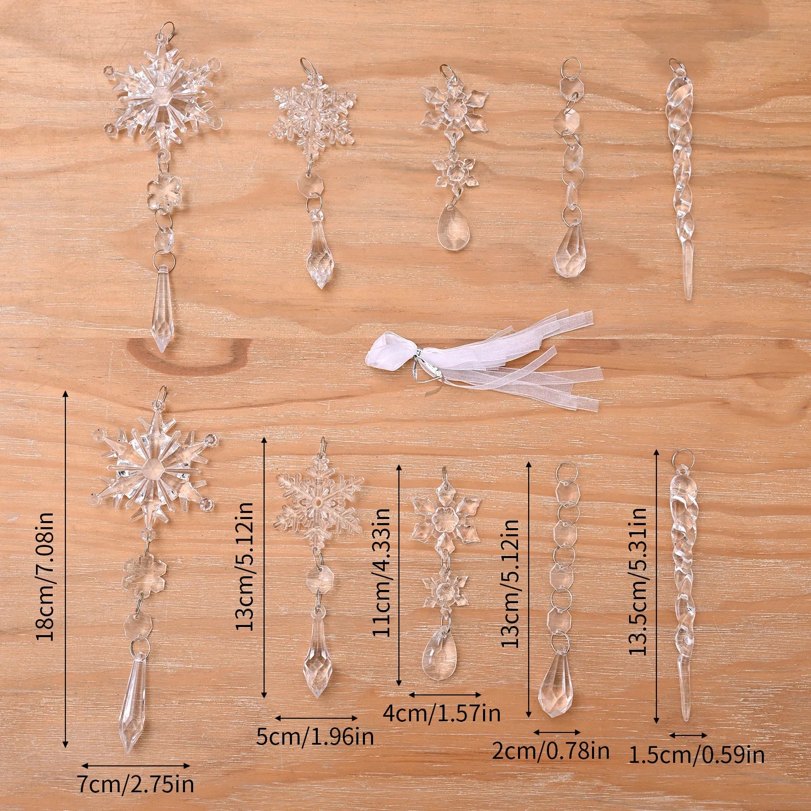 Acrylic Christmas tree decorations