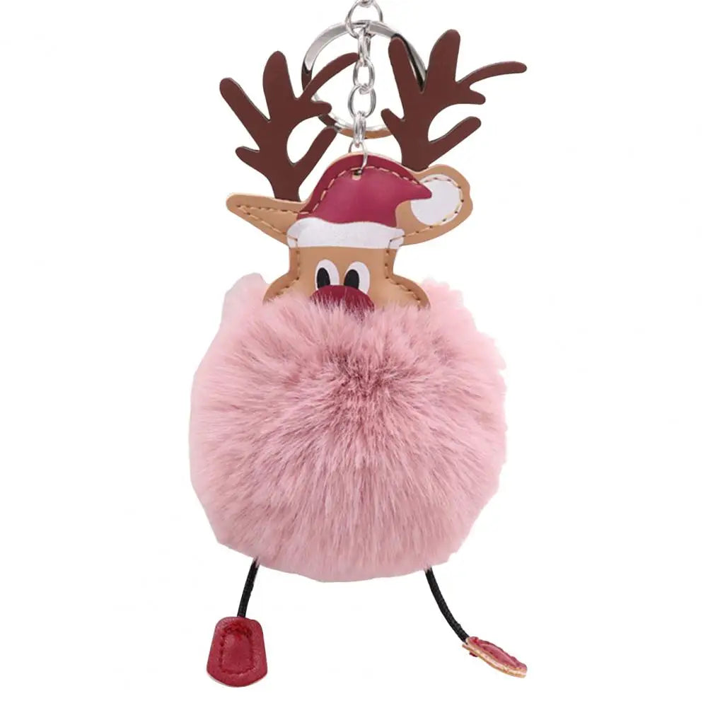 Cute Christmas Deer Keychain